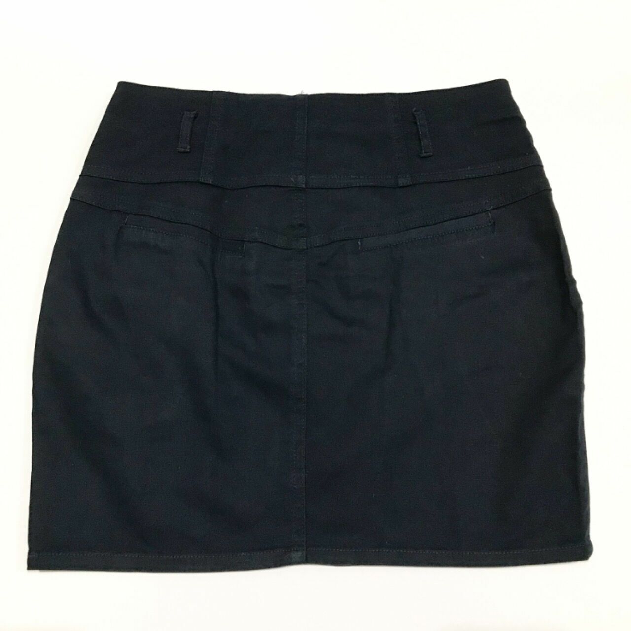 Zara Navy Button Skirt