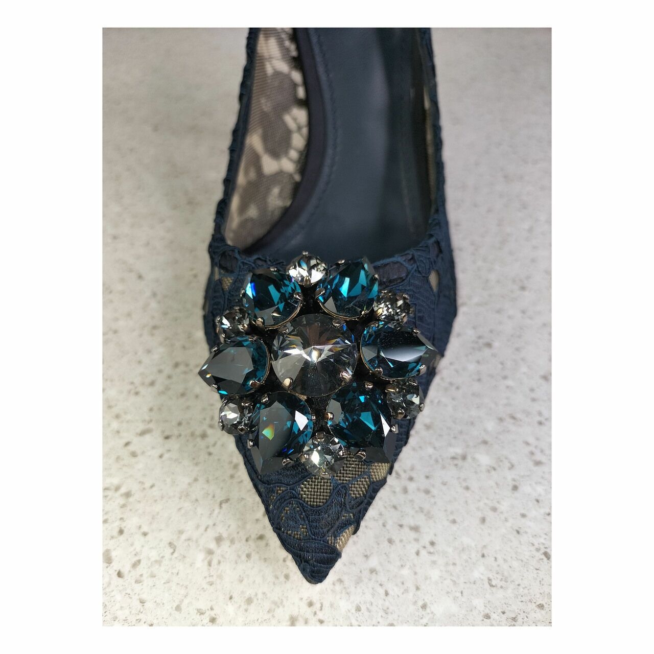 Dolce & Gabbana Bellucci in Blu Notte Heels