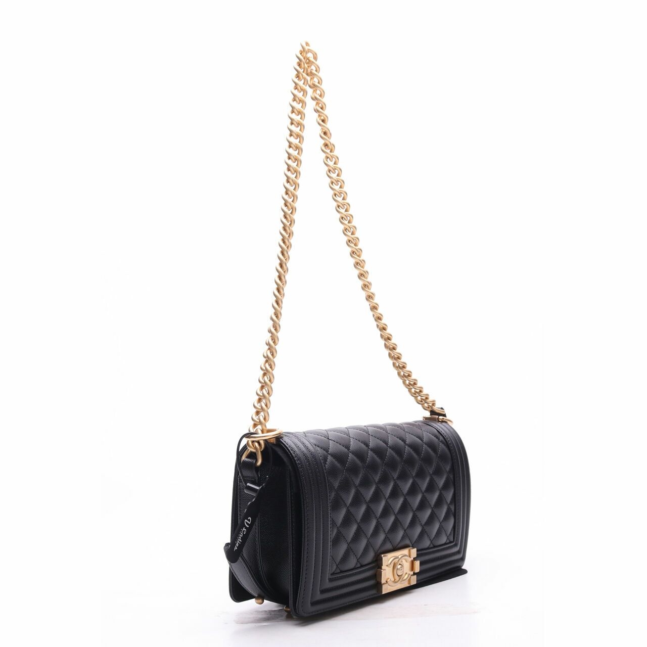 Chanel Boy Quilted Gold Hardware Black Shoulder Bag