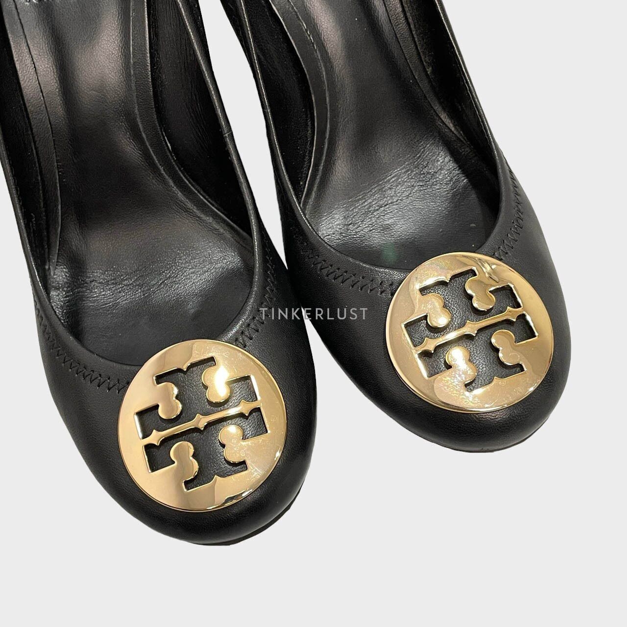 Tory Burch Sophie Leather Black Wedges