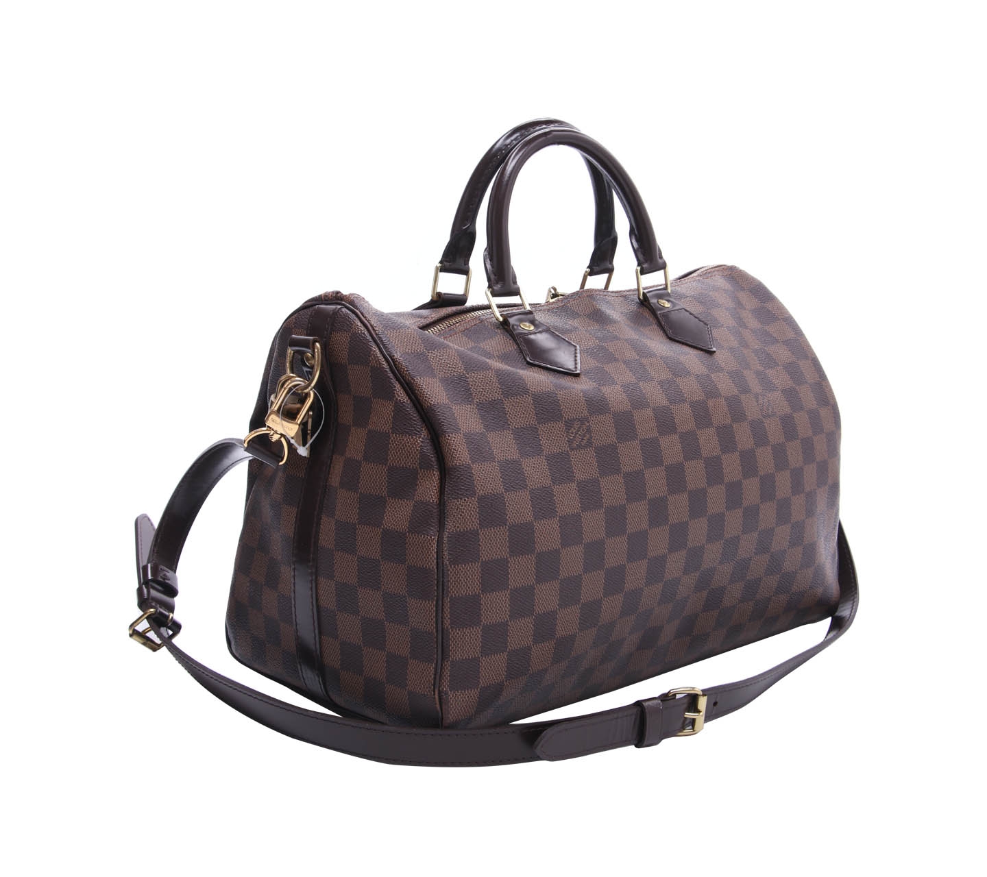 Louis Vuitton Dark Brown Speedy 35 Brown Damier Canvas Satchel