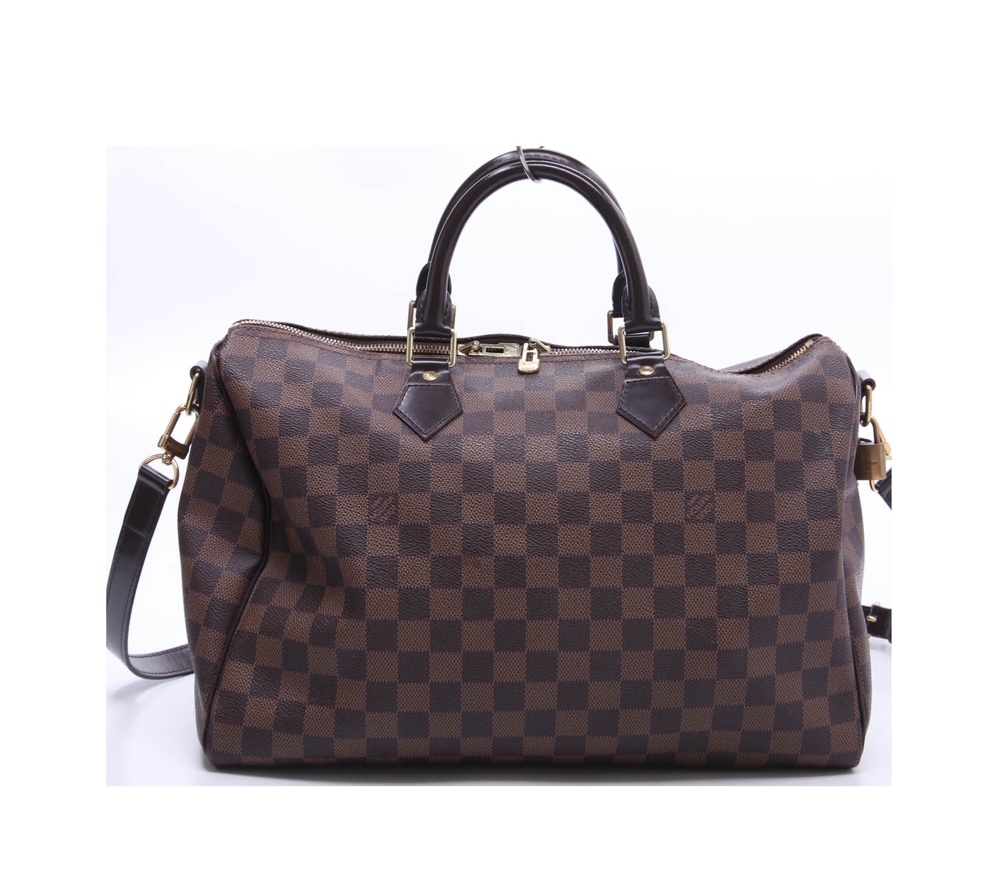 Louis Vuitton Dark Brown Speedy 35 Brown Damier Canvas Satchel