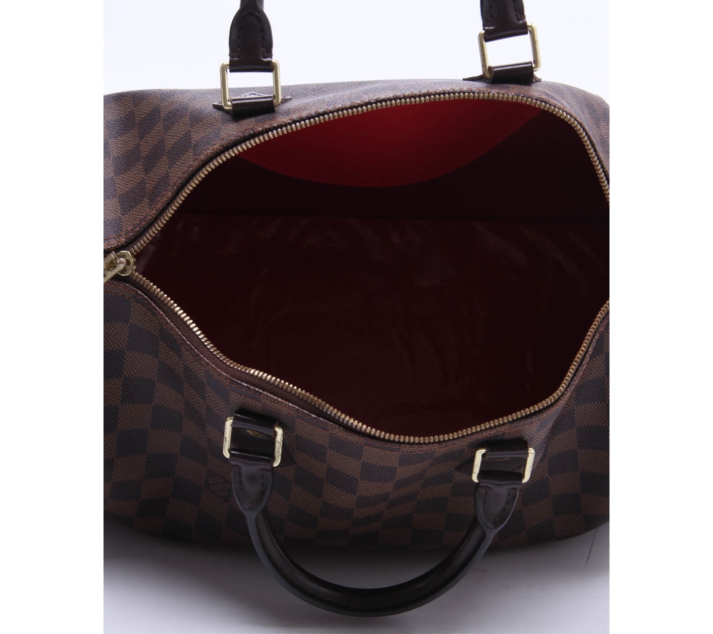 Louis Vuitton Dark Brown Speedy 35 Brown Damier Canvas Satchel