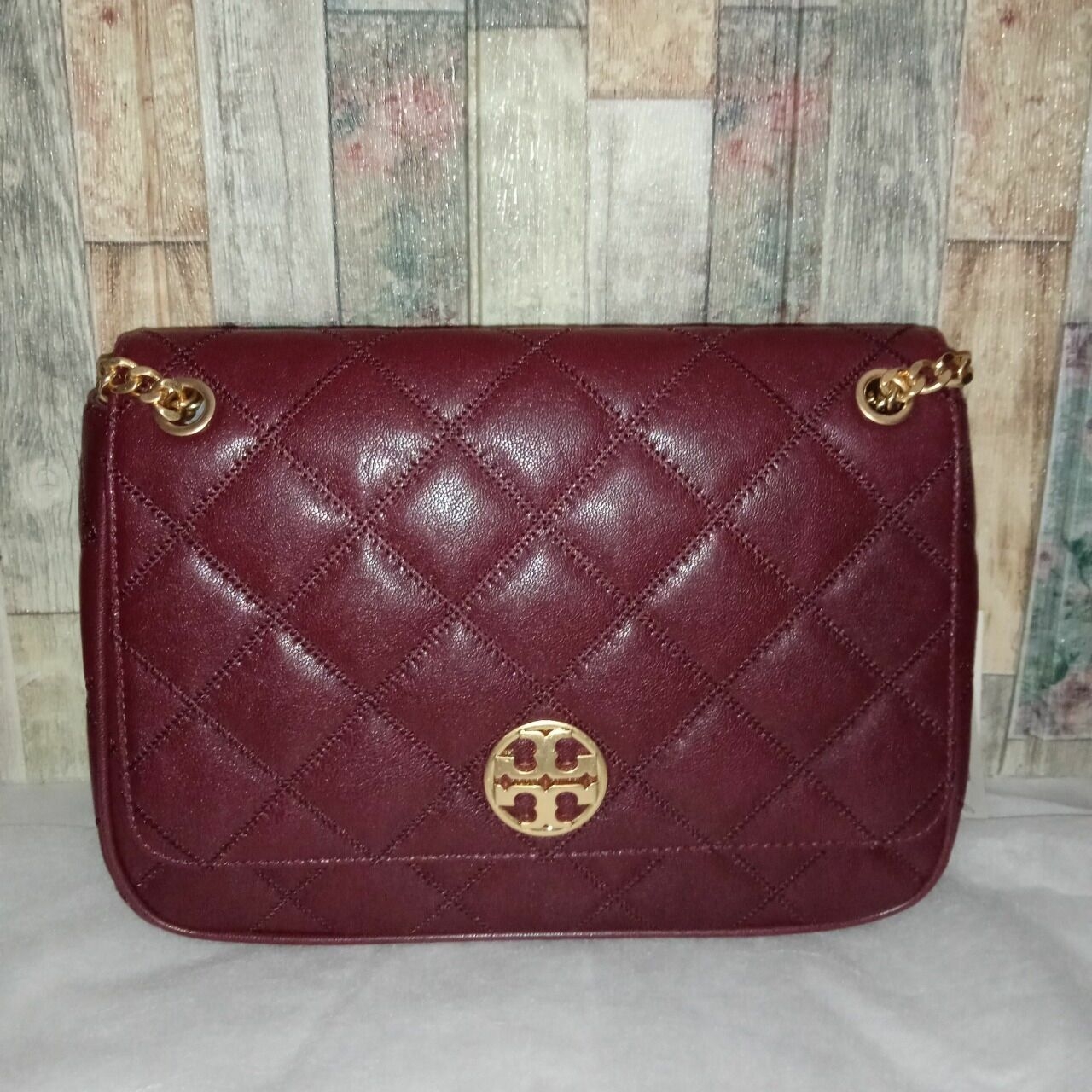 Tory Burch Willa Shoulder Bag Claret