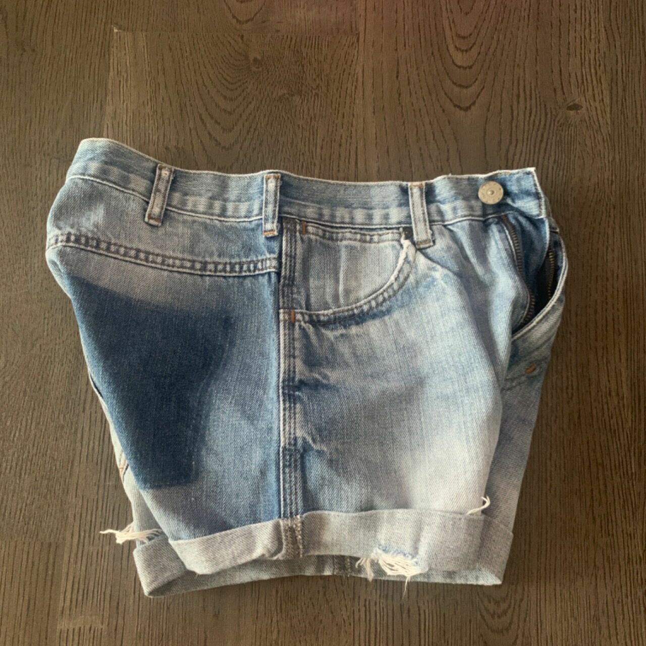 Topshop Blue Organic Short Pants