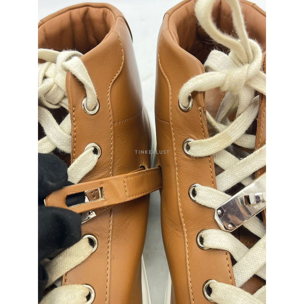 Hermes Kelly Daydream Naturale PHW High Sneaker 