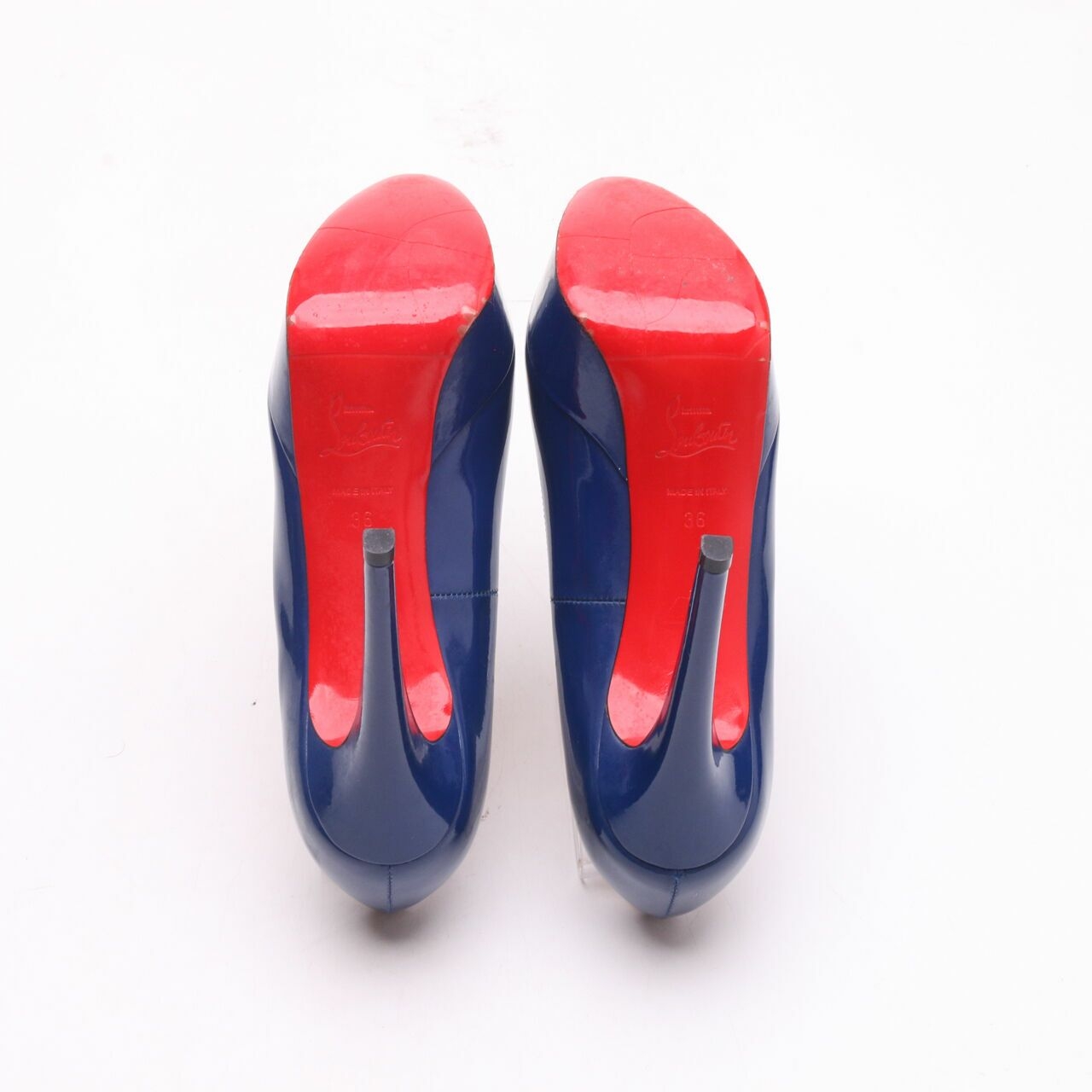 Christian Louboutin Blue Patent Pump Heels