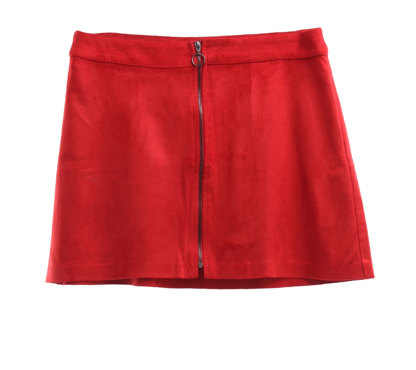 Zara Red Suede Mini Skirt