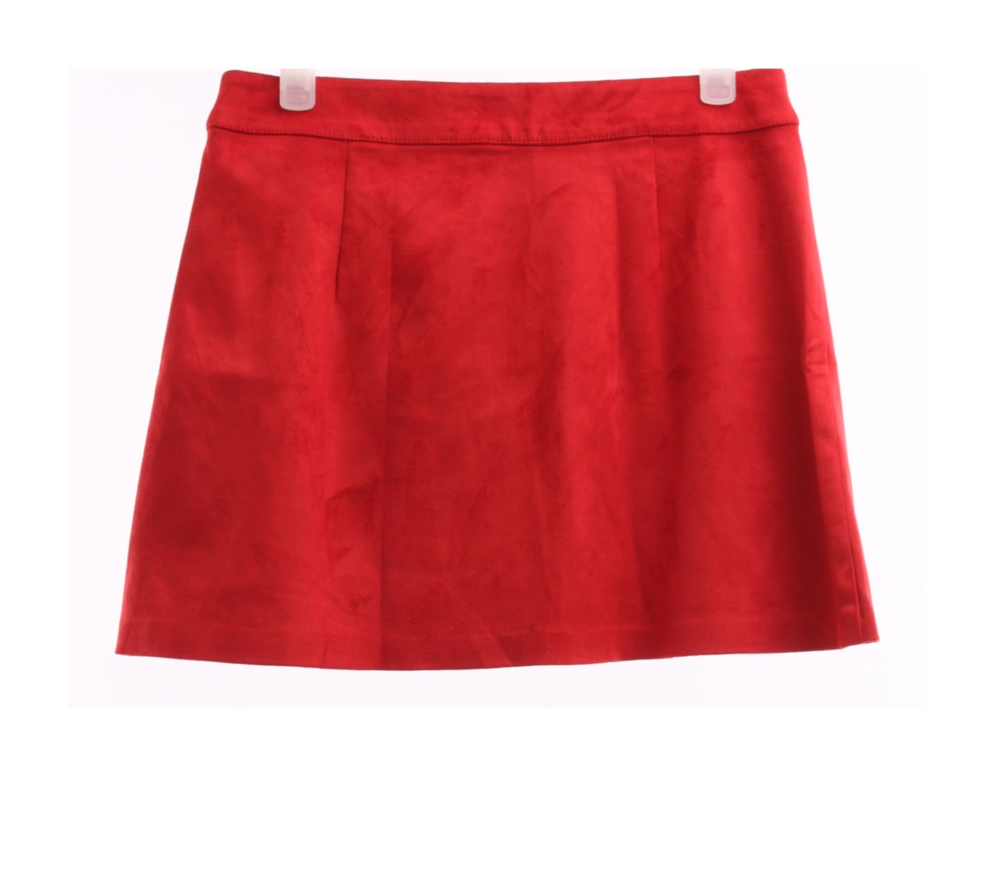 Zara Red Suede Mini Skirt