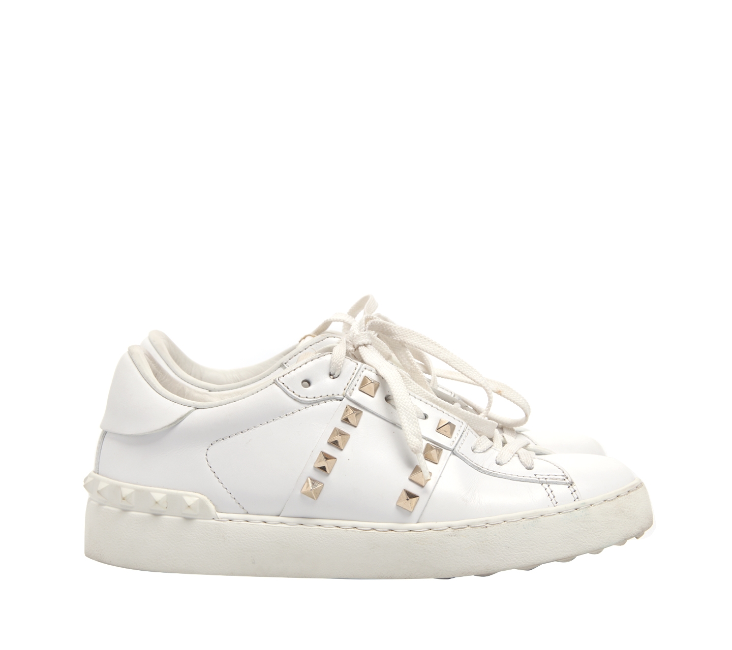 Valentino White Studded Sneakers