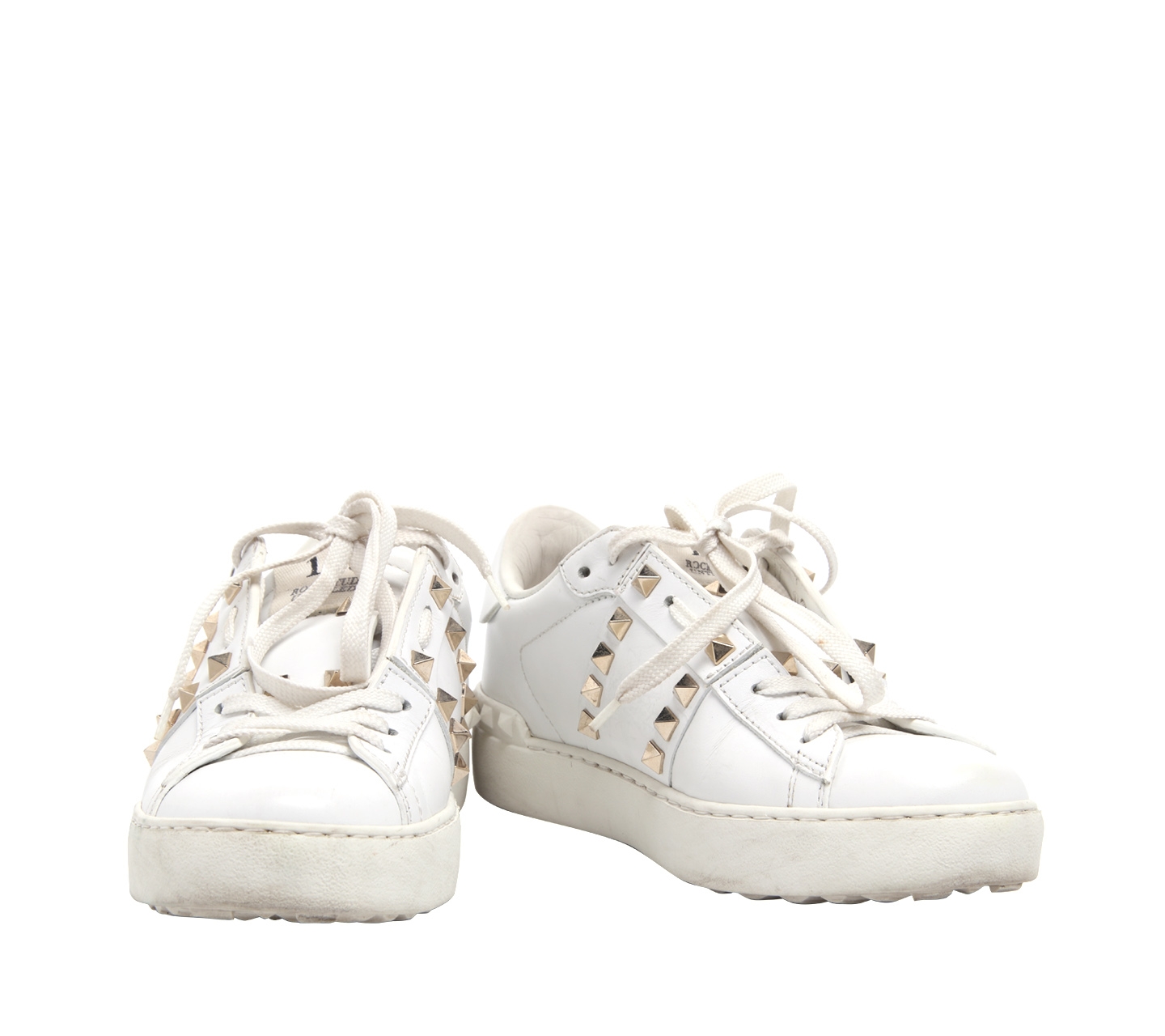 Valentino White Studded Sneakers