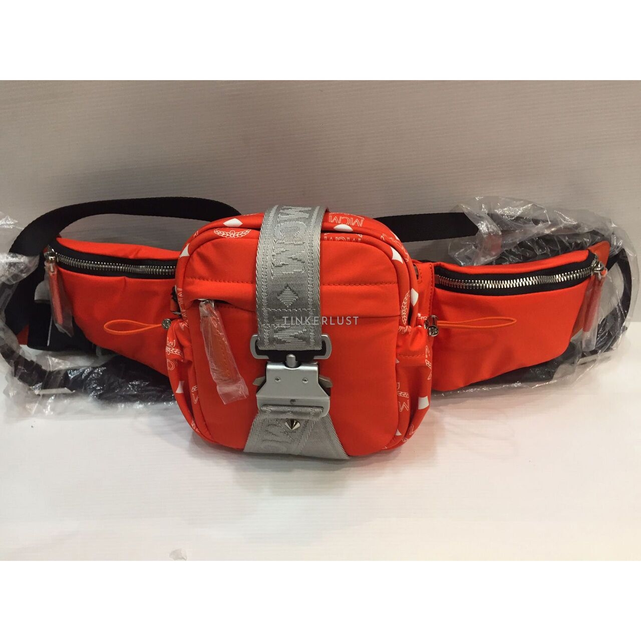 MCM Jemison Nylon Orange 2019 Sling Bag 