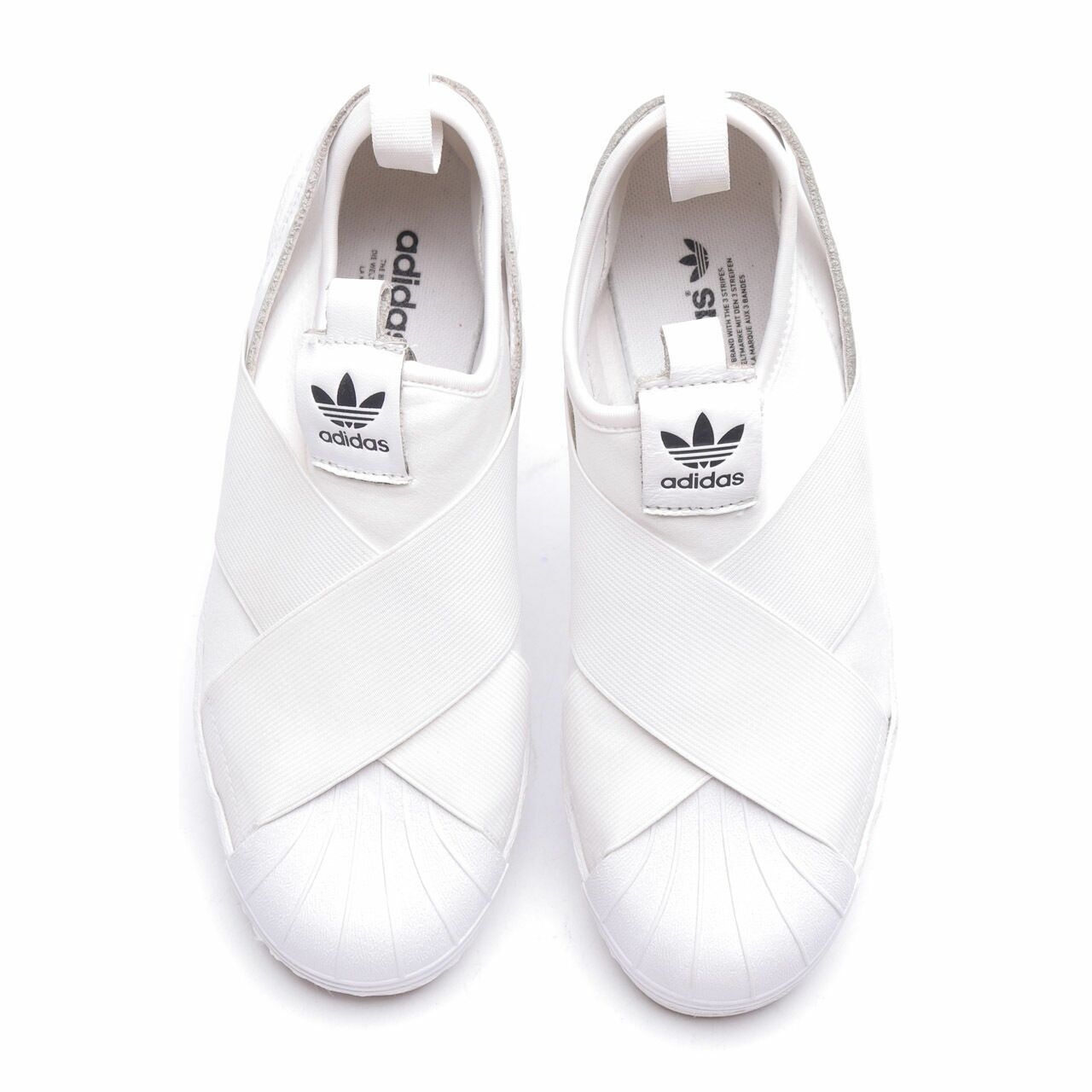 Adidas White Superstar Slipon Sneakers