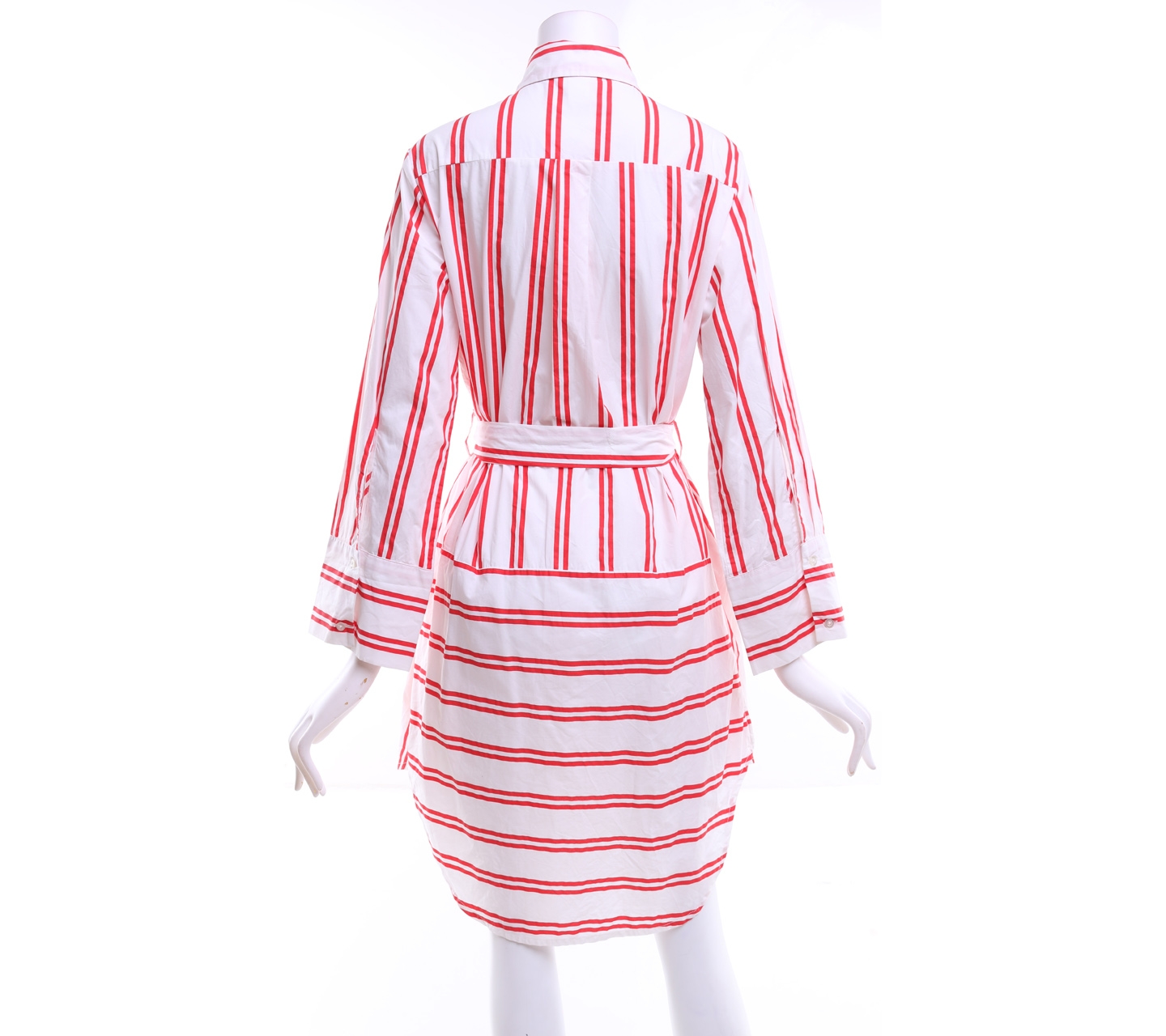 H&M White And Red Striped Tunic Shirt