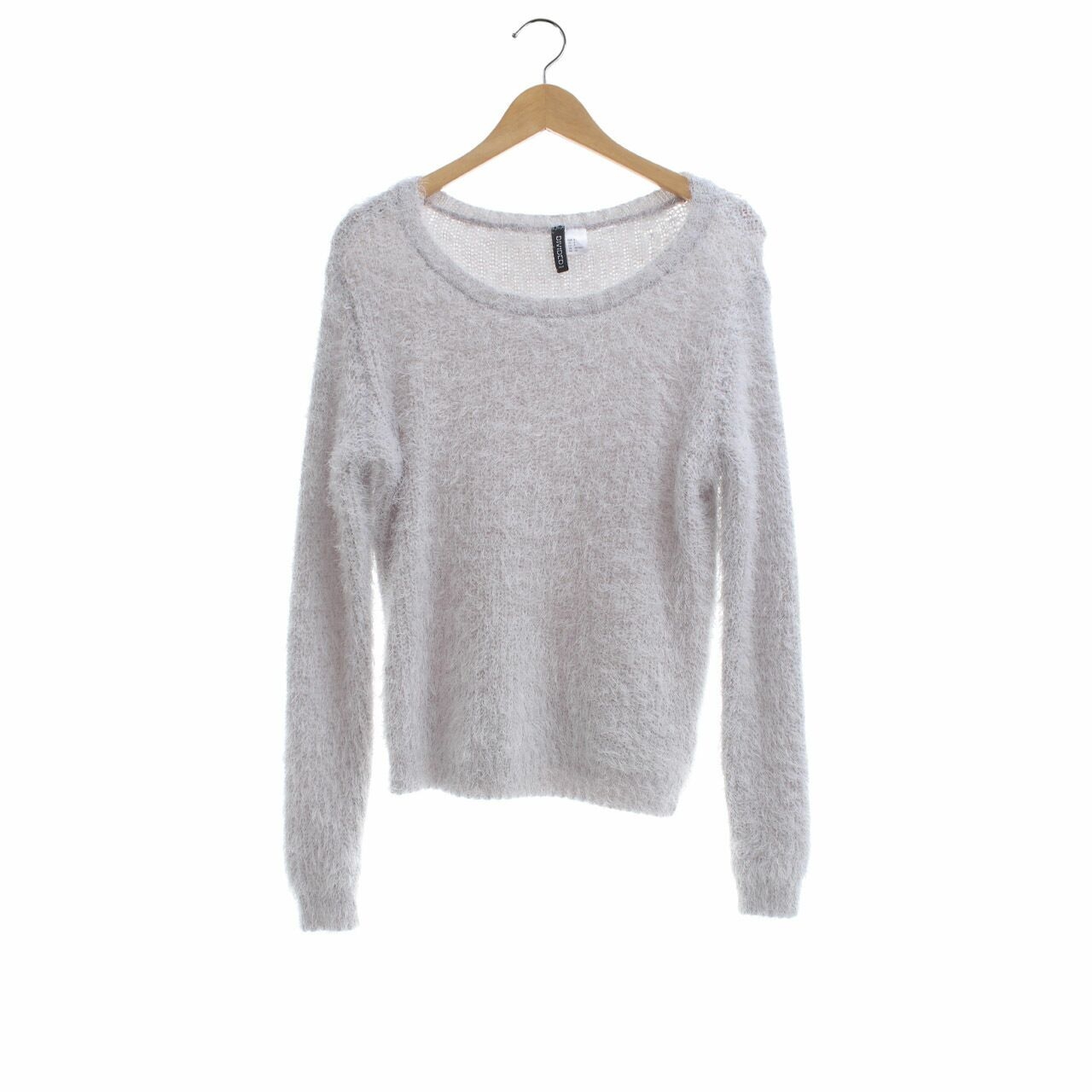 H&M Light Grey Faux Fur Sweater