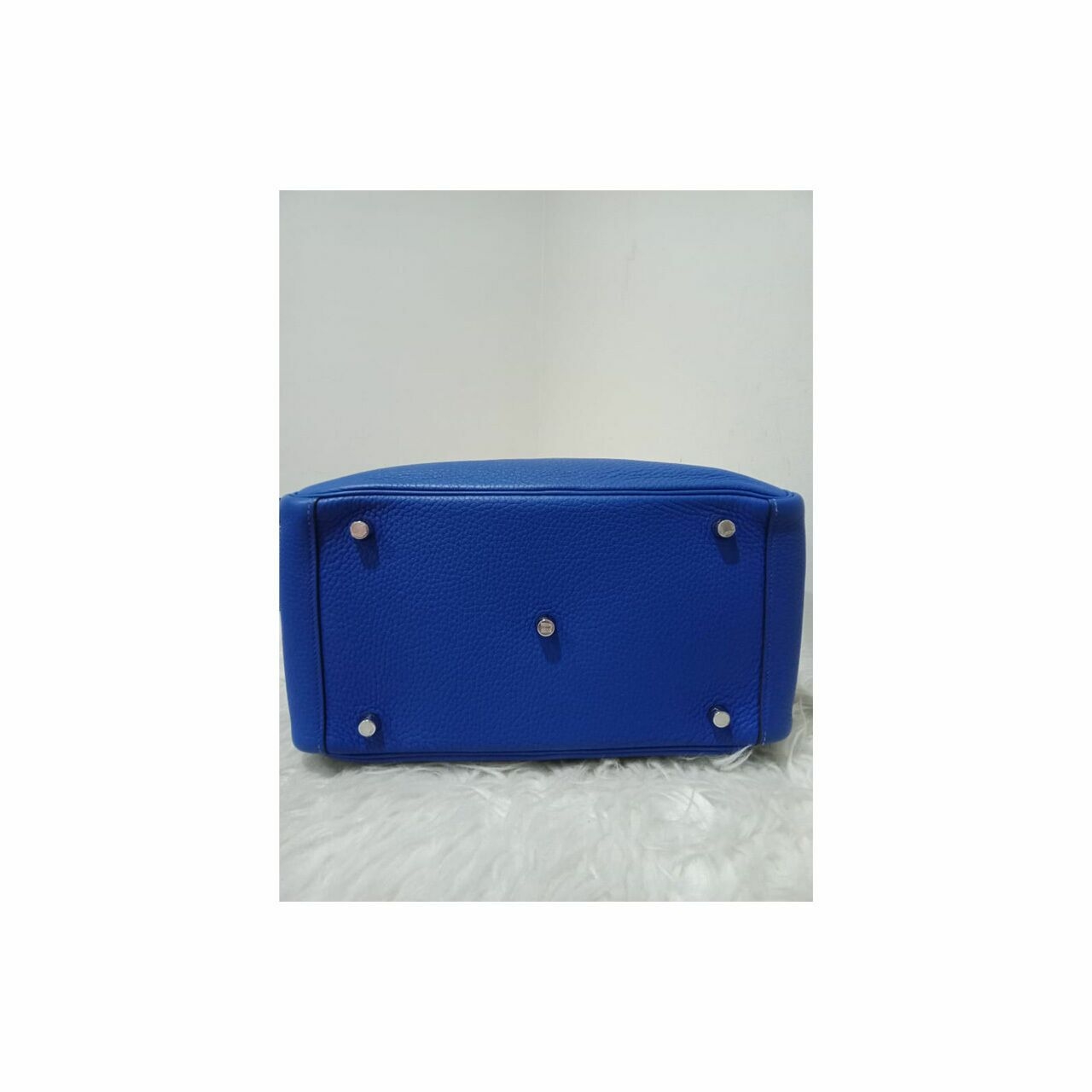 Hermes Lindy 30 Blue Electric Clemence PHW Stamp O Shoulder Bag