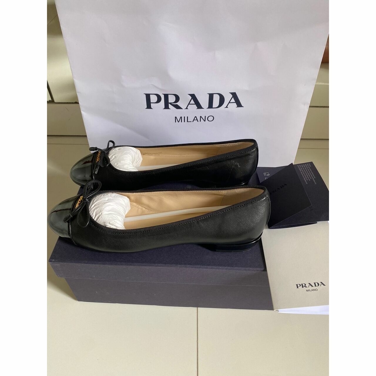 Prada Black Flats