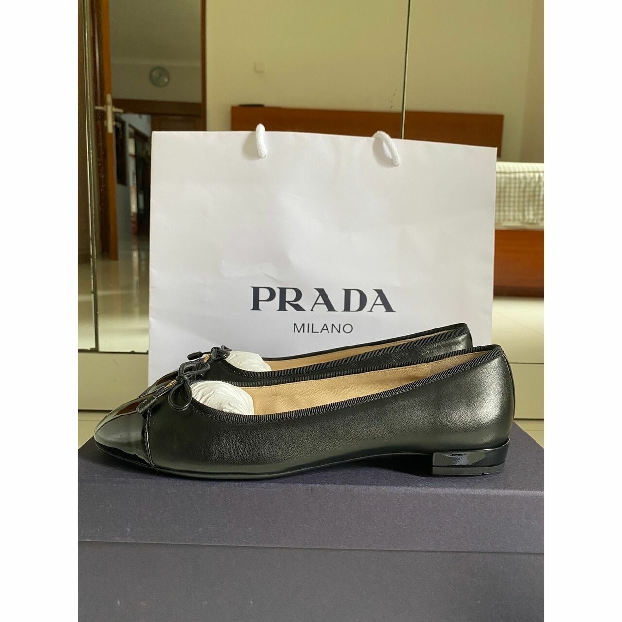 Prada Black Flats