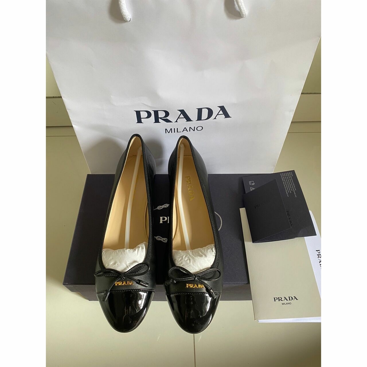 Prada Black Flats