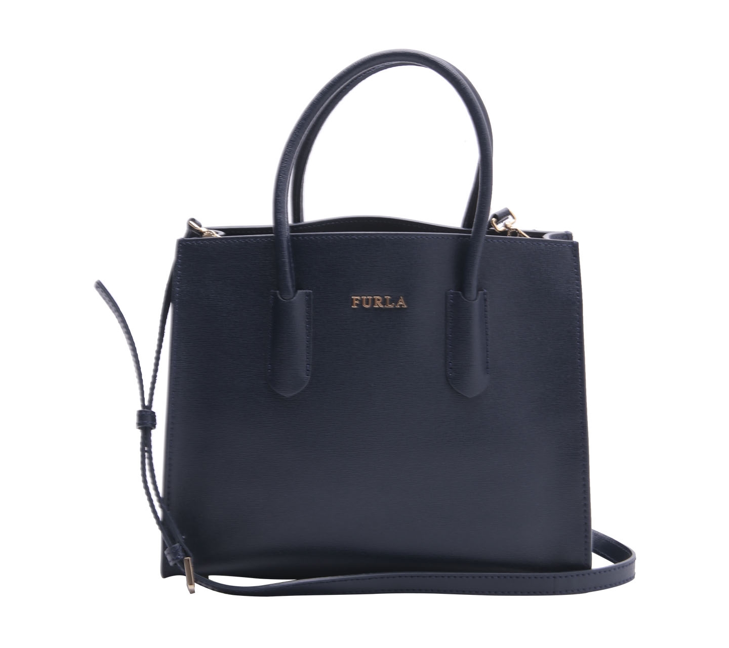 Furla Navy Leather Satchel