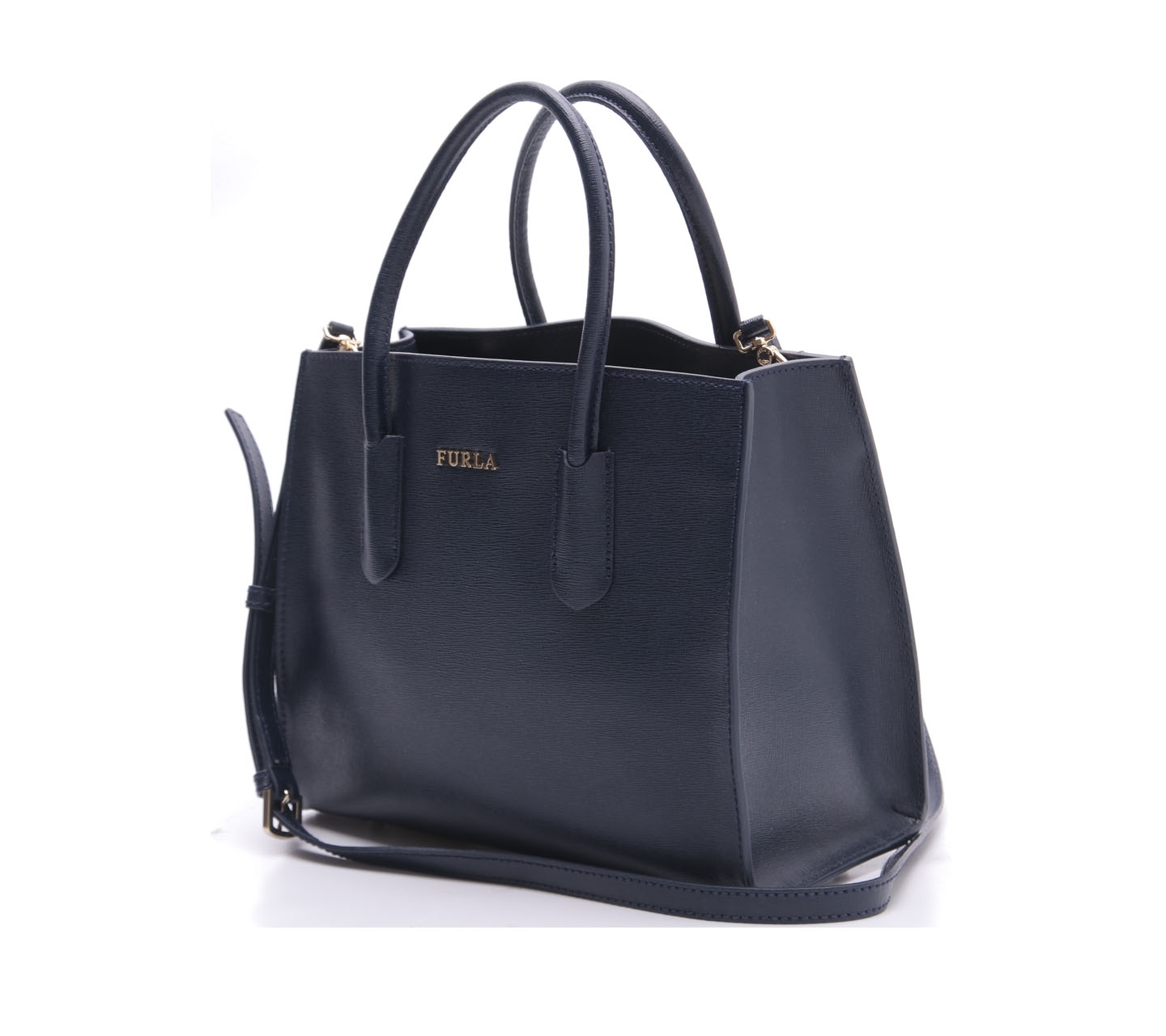 Furla Navy Leather Satchel