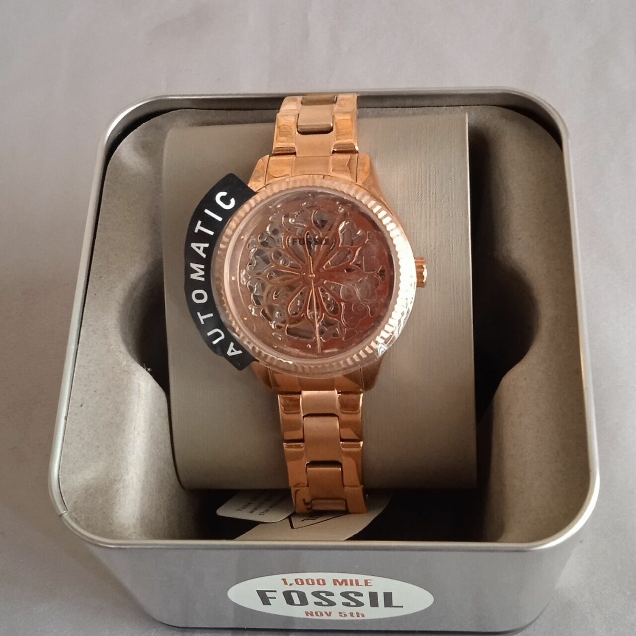 Fossil Bq3754 Automatic Stainless Gold