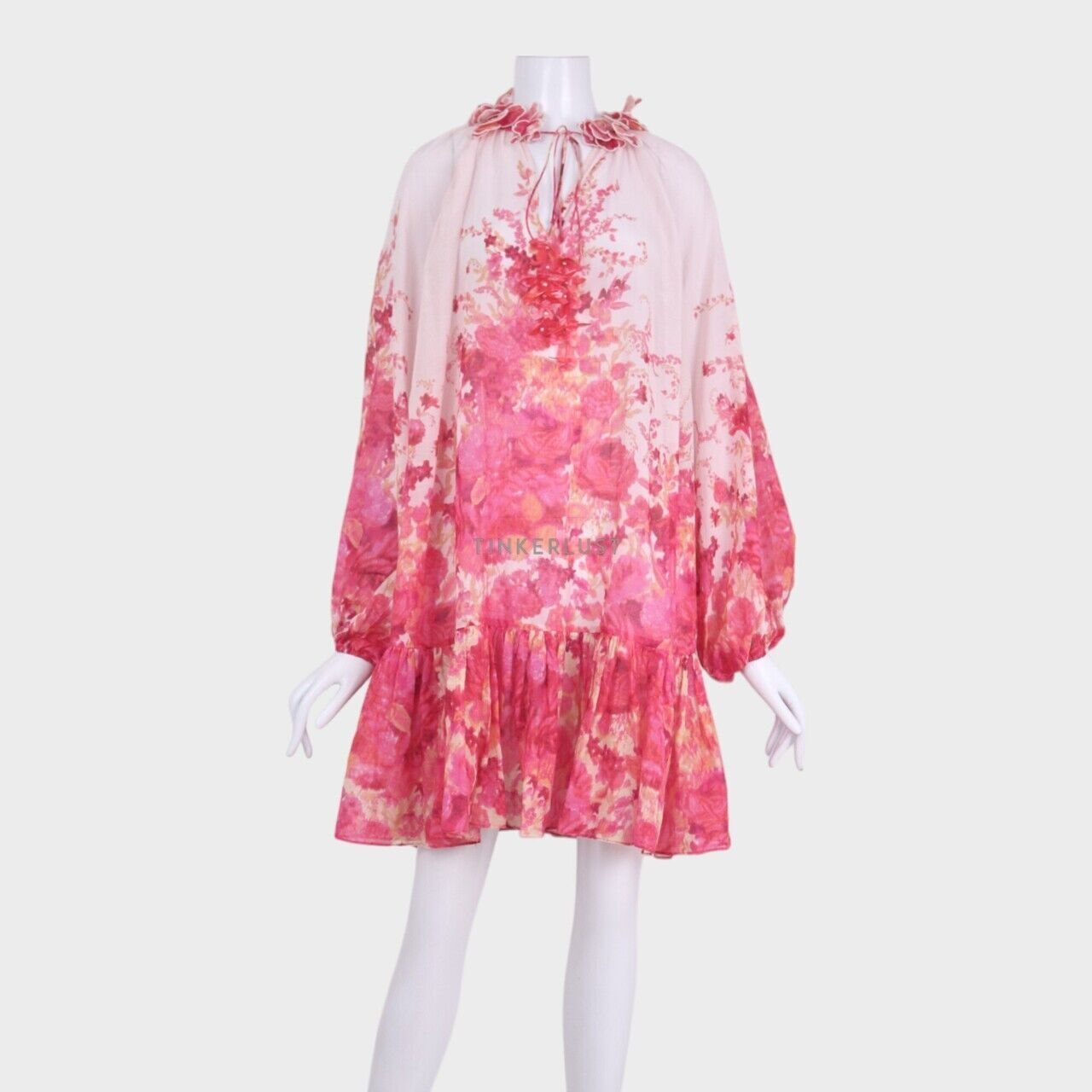 Zimmermann Pink Floral Mini Dress