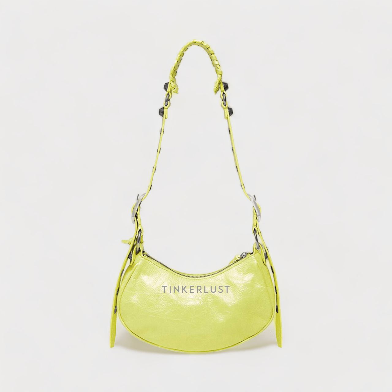 Balenciaga Le Cagole XS Shoulder Bag in Yellow Arena Lambskin SHW