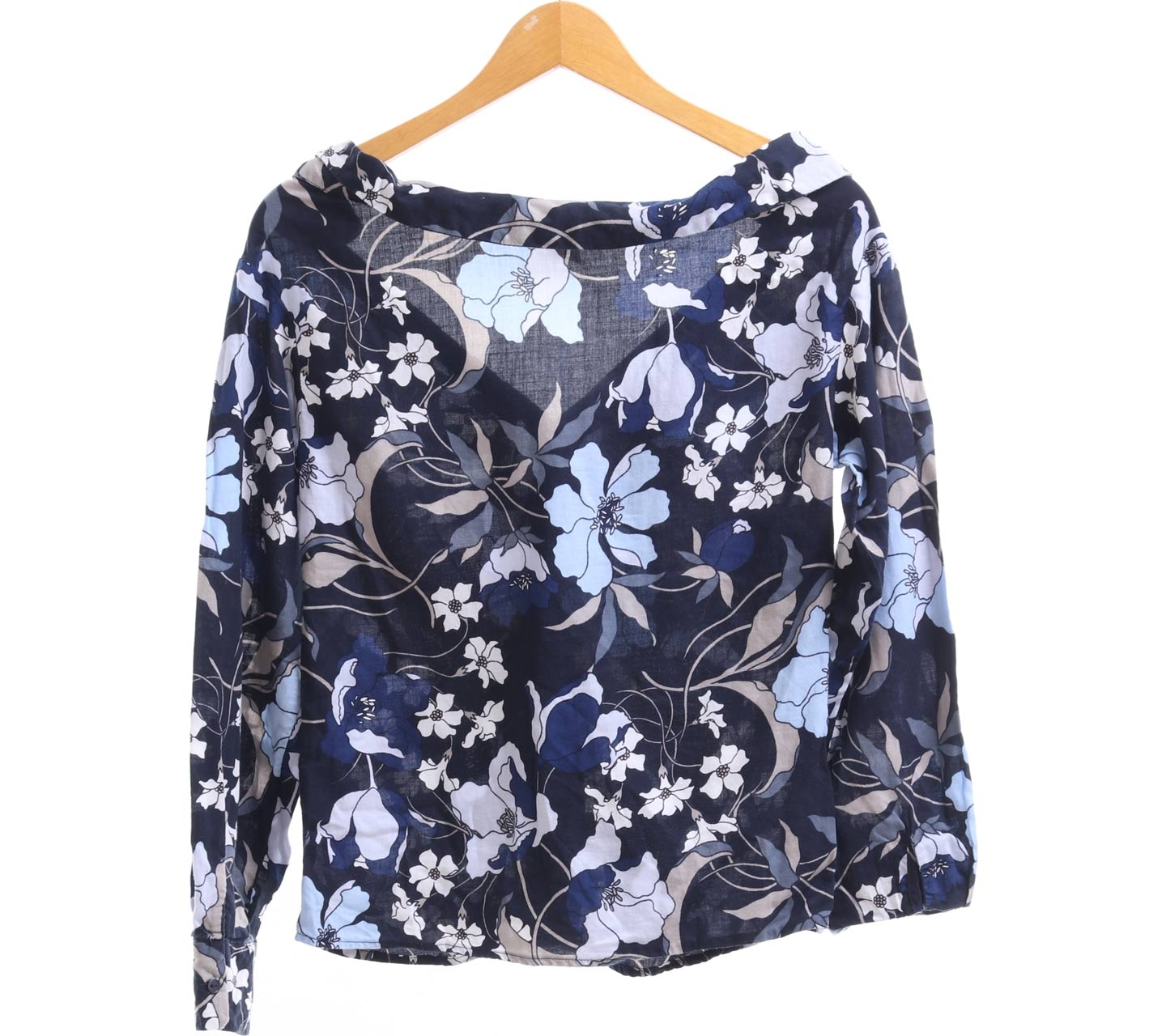 H&M floral navy blouse