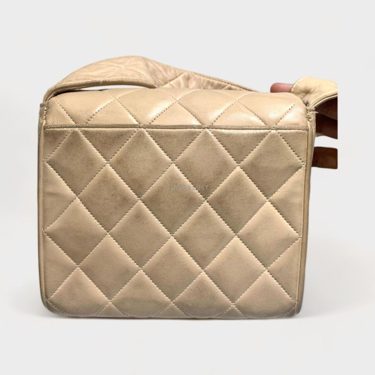 Chanel Vintage Mini Square Calfskin Beige #2 Sling Bag