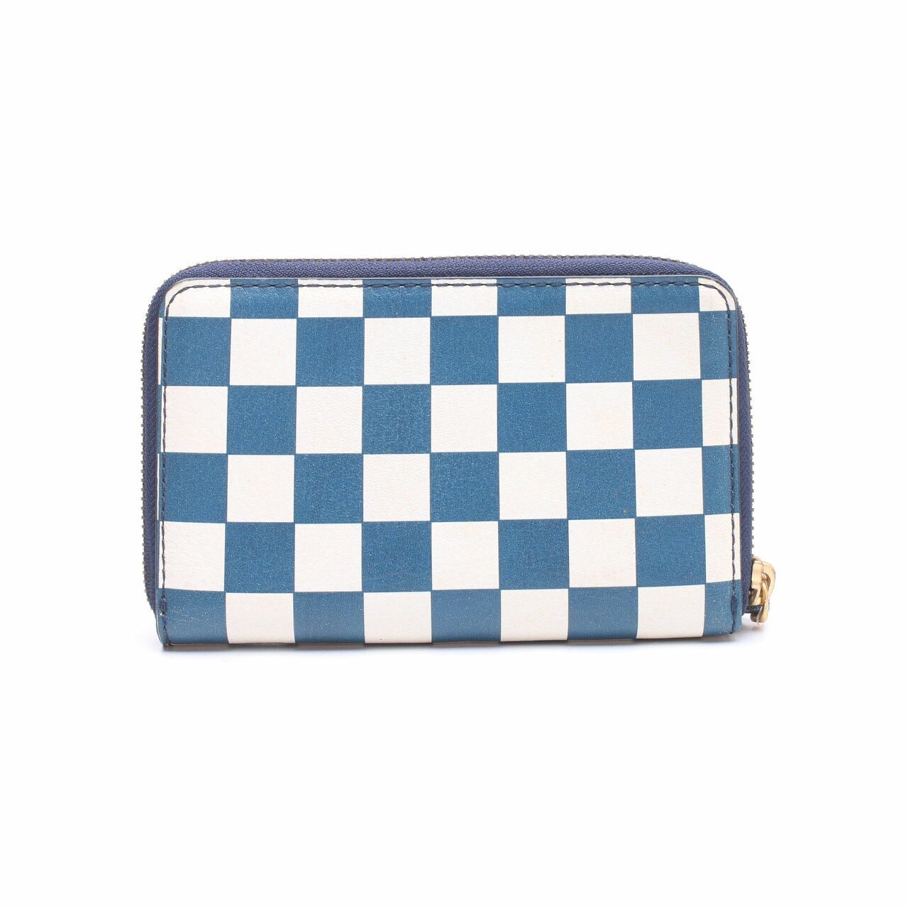 Marc by Marc Jacobs Blue Checkerboard Wingman Wristlet Wallet