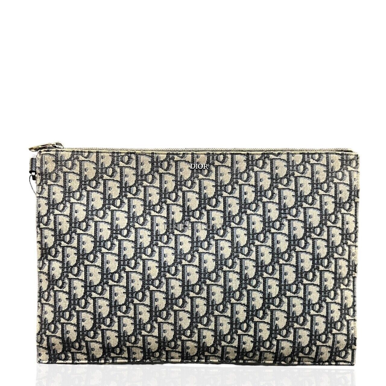 Christian Dior Oblique Jacquard Flat Case A4 Clutch