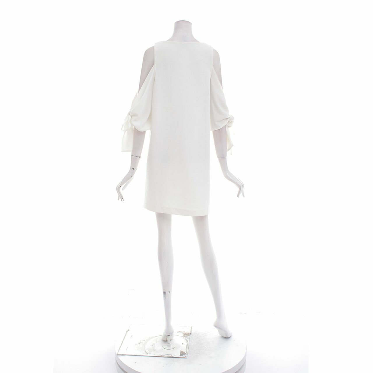 Zara White Cold Shoulder Mini Dress	