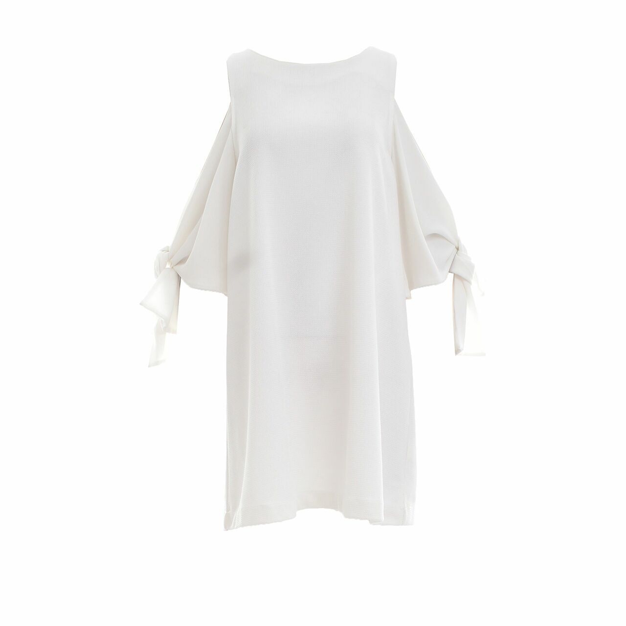 Zara White Cold Shoulder Mini Dress	