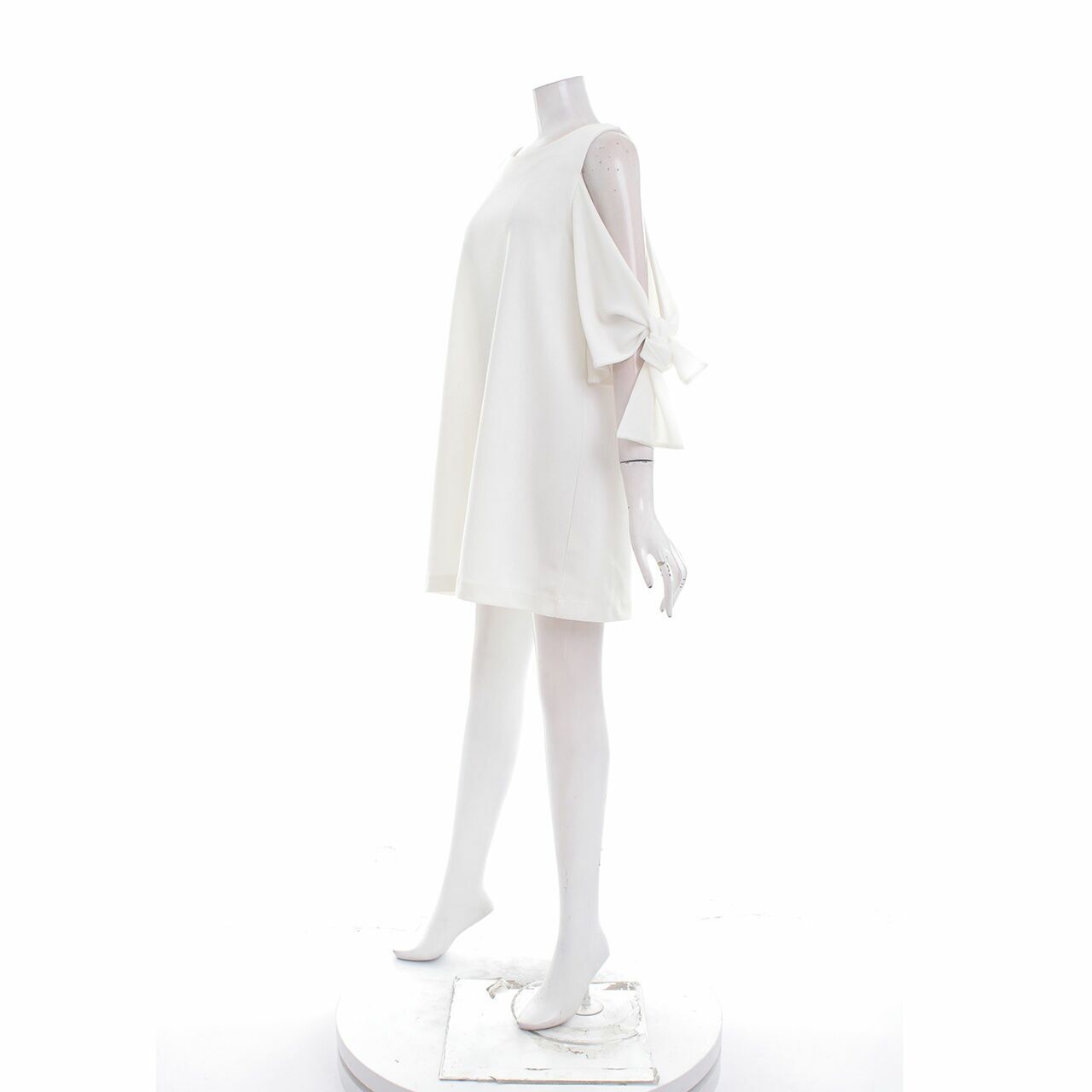 Zara White Cold Shoulder Mini Dress	