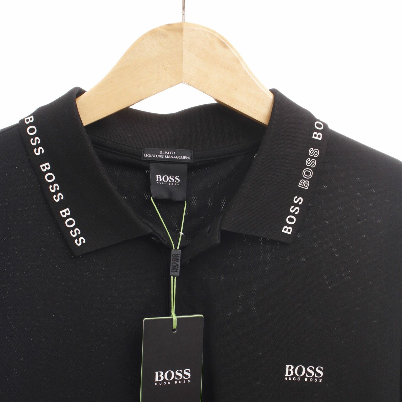 Hugo Boss Paule Collar Logo Detail Slim in Black Tshirt  sz XXL