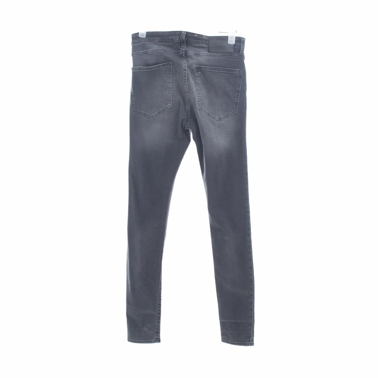 H&M Grey Washed Denim Low Waist Long Pants