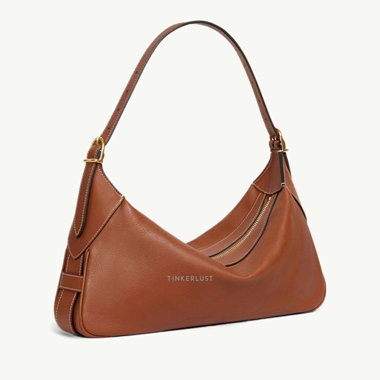 Celine Medium Romy Supple Tan Calfskin Shoulder Bag