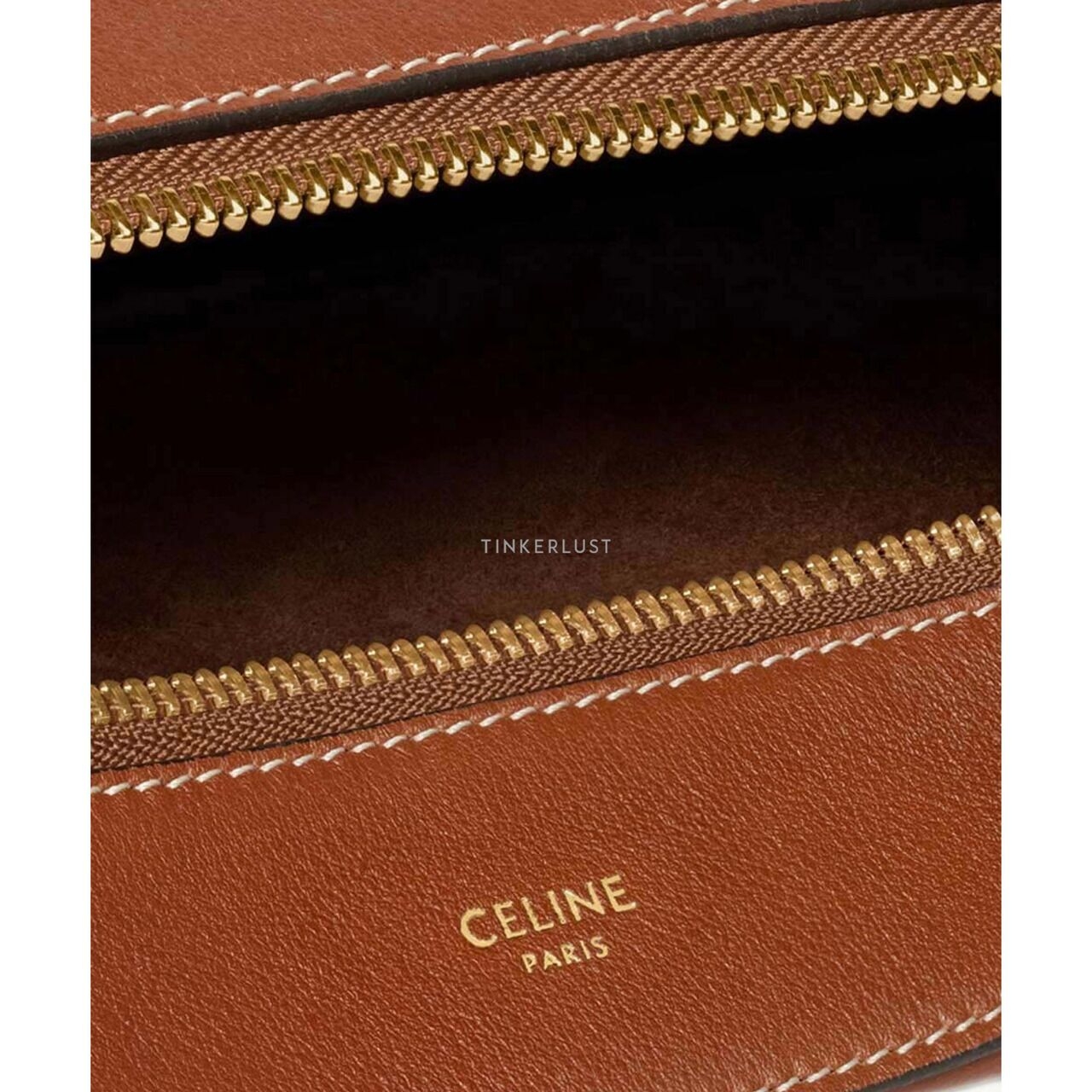 Celine Medium Romy Supple Tan Calfskin Shoulder Bag