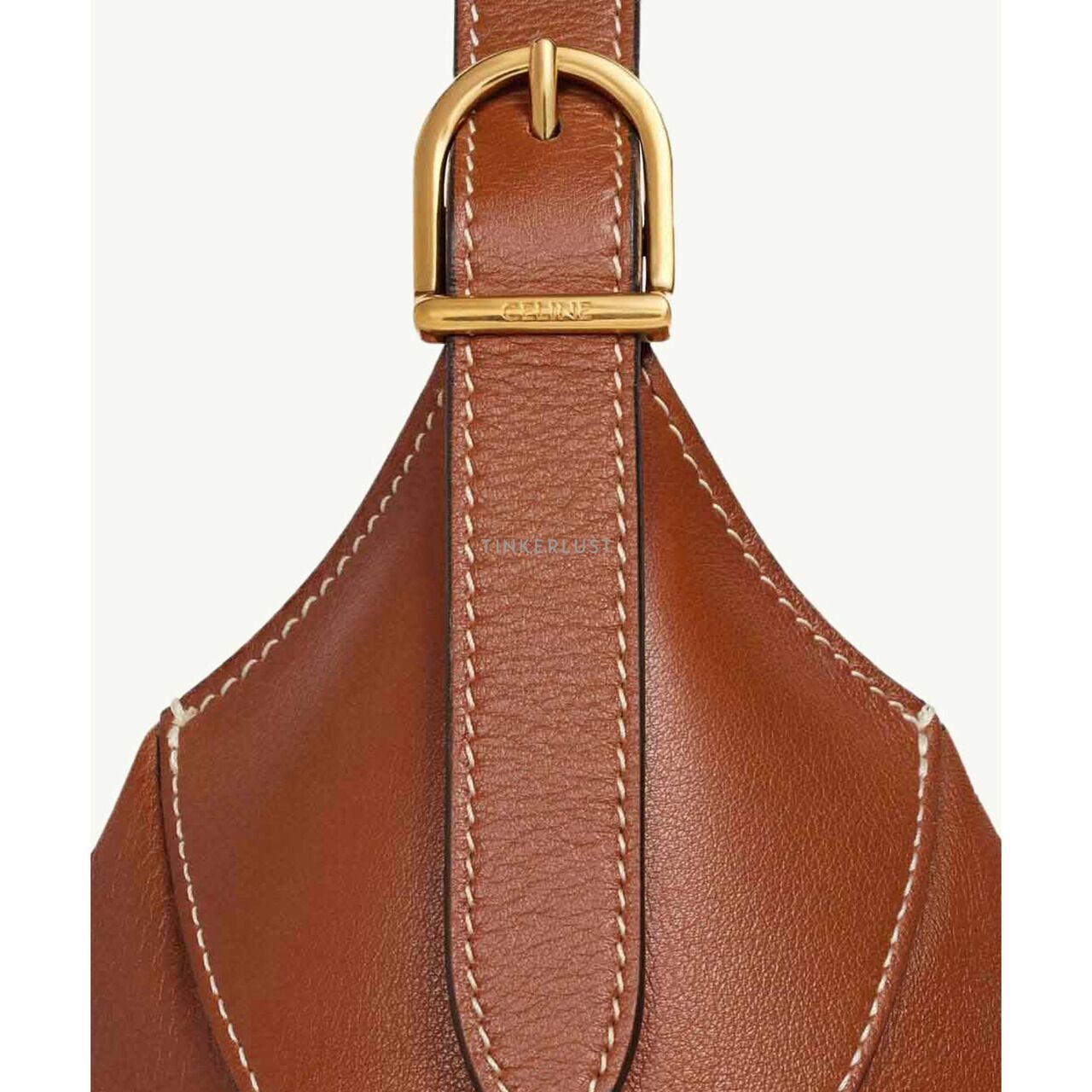 Celine Medium Romy Supple Tan Calfskin Shoulder Bag