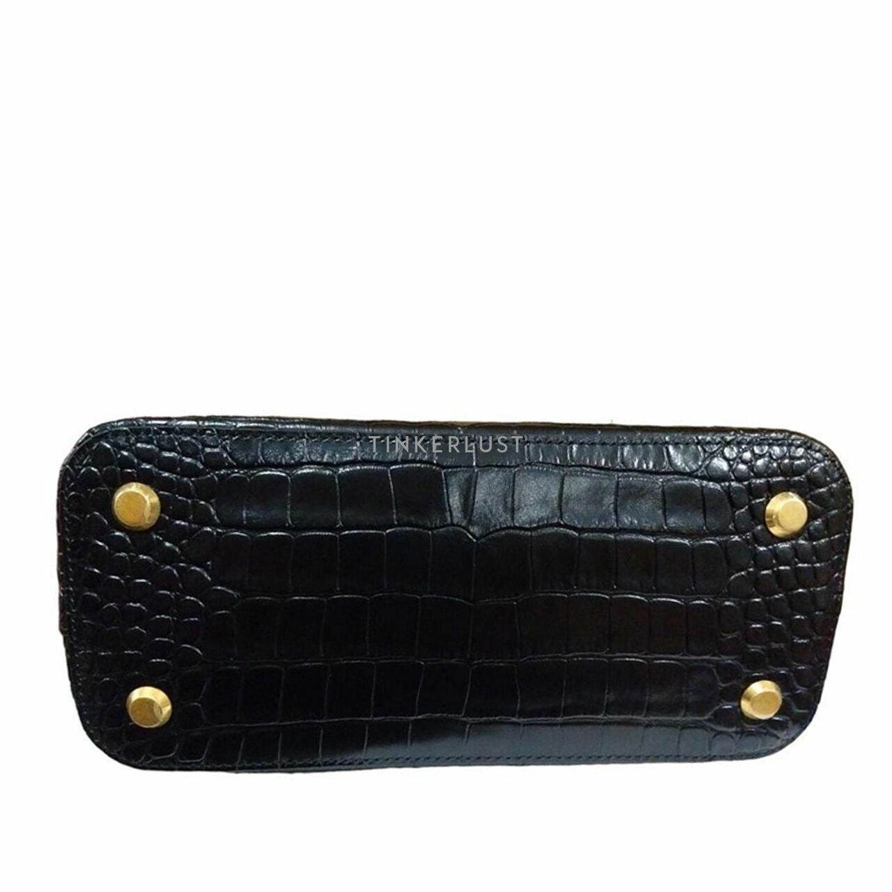 Balenciaga Ville Small B Croco Black GHW Satchel