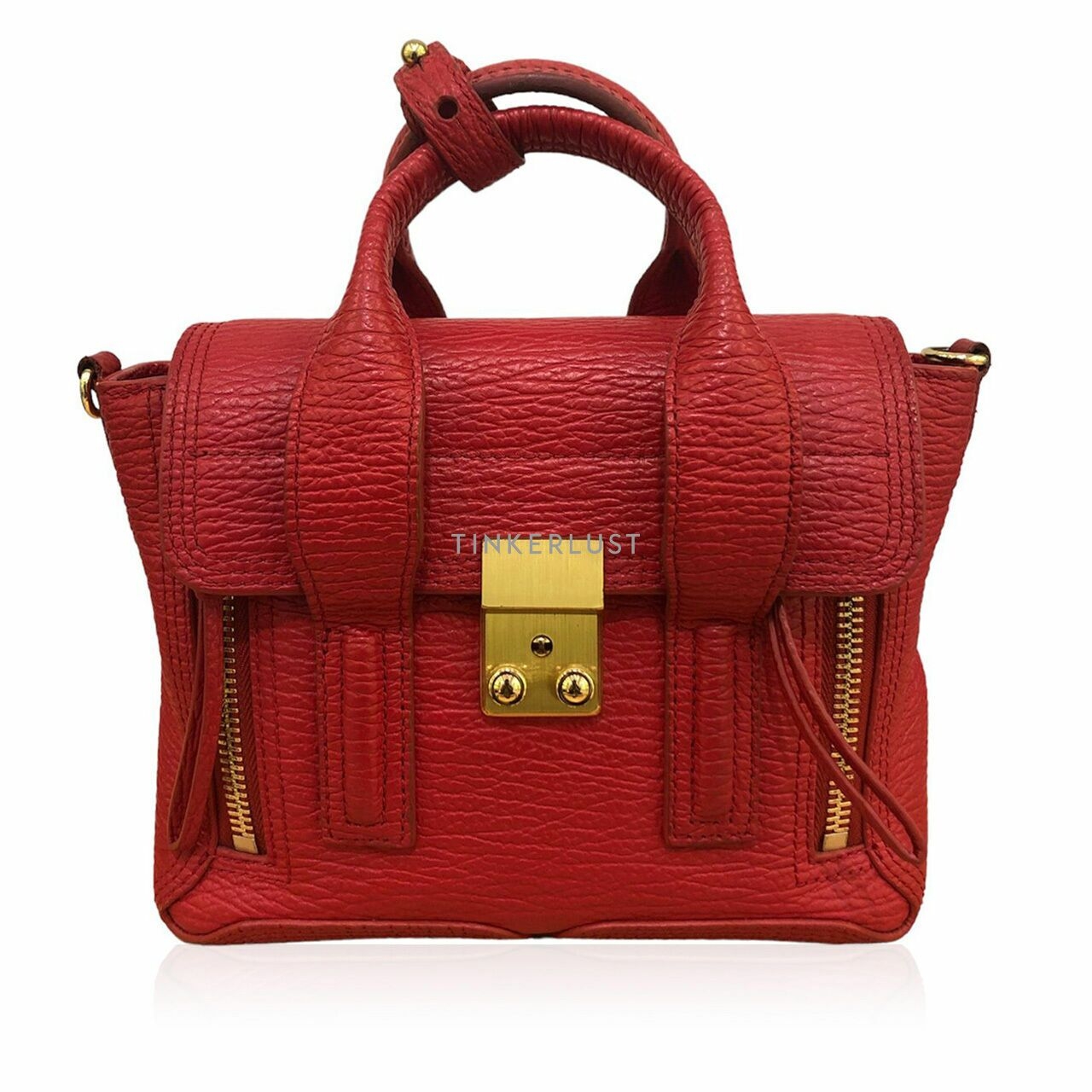 Philip Lim Pashli Mini Satchel Red Nickel GHW 2016