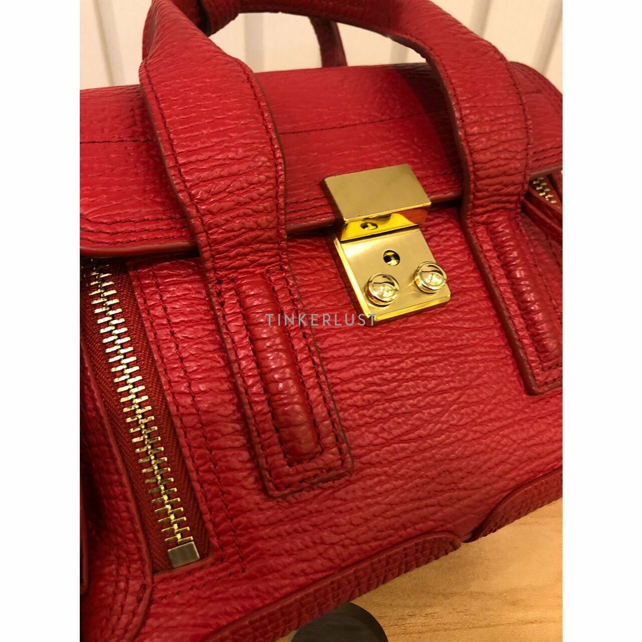 Philip Lim Pashli Mini Satchel Red Nickel GHW 2016