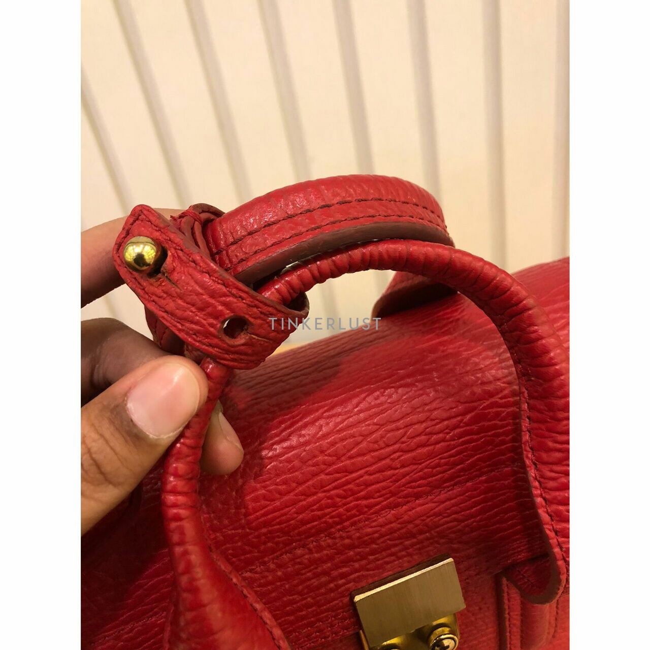 Philip Lim Pashli Mini Satchel Red Nickel GHW 2016