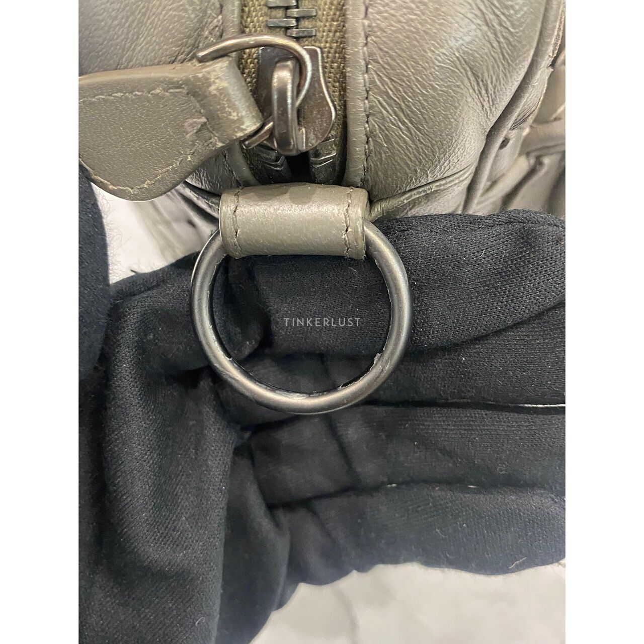 Bottega Veneta Intrecciato Leather Grey SHW Sling Bag