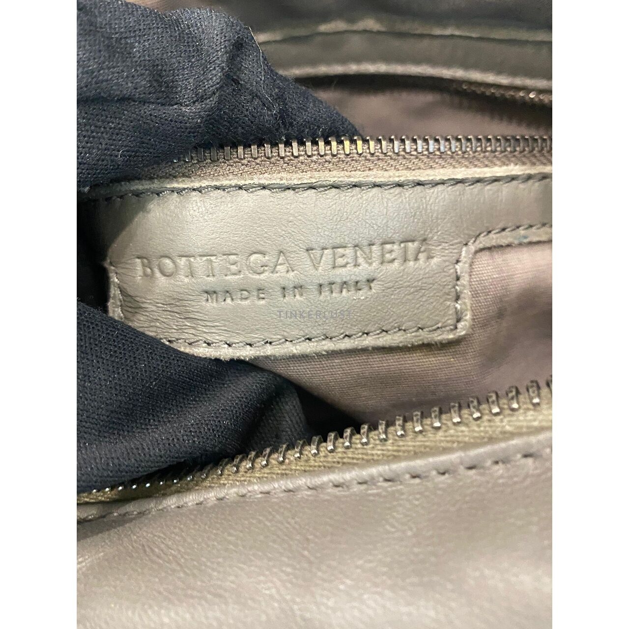 Bottega Veneta Intrecciato Leather Grey SHW Sling Bag