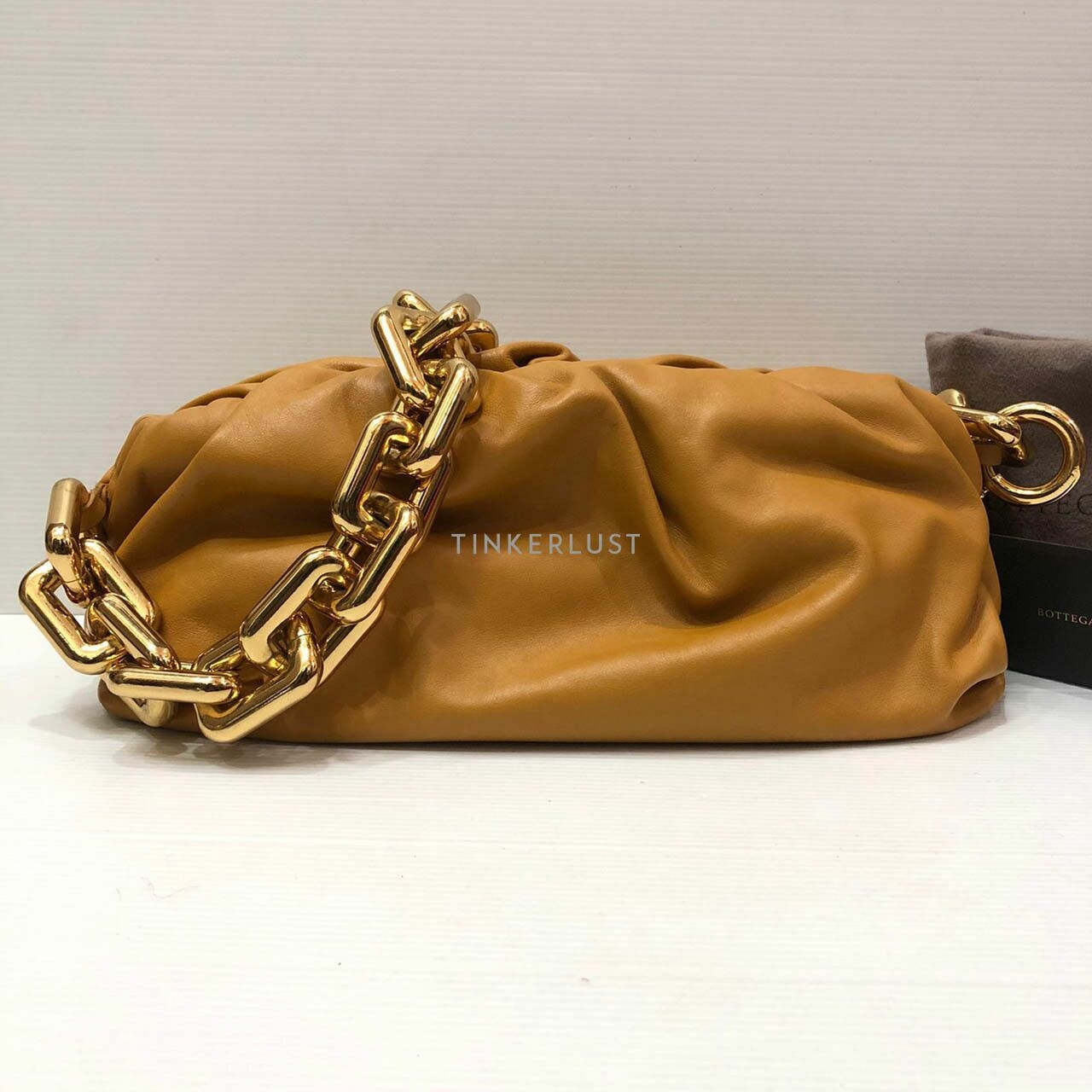 Bottega Veneta Chunky Chain Brown Shoulder Bag