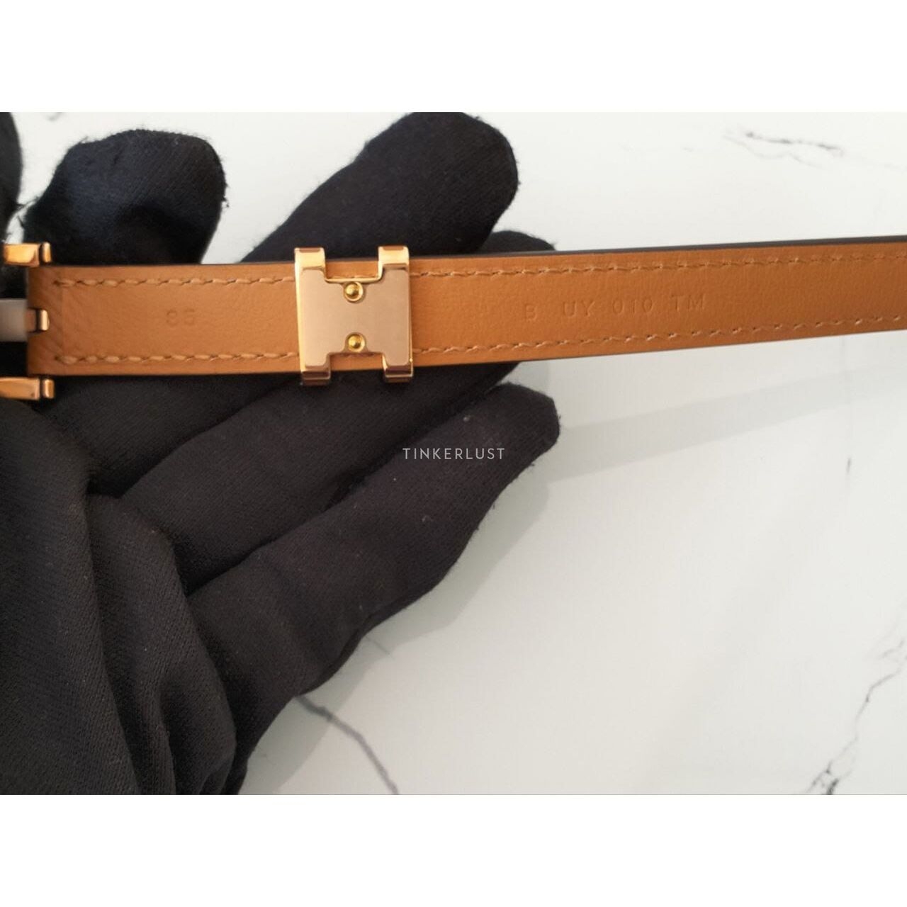 Hermes H Pop in Gold RGHW 85 Belt