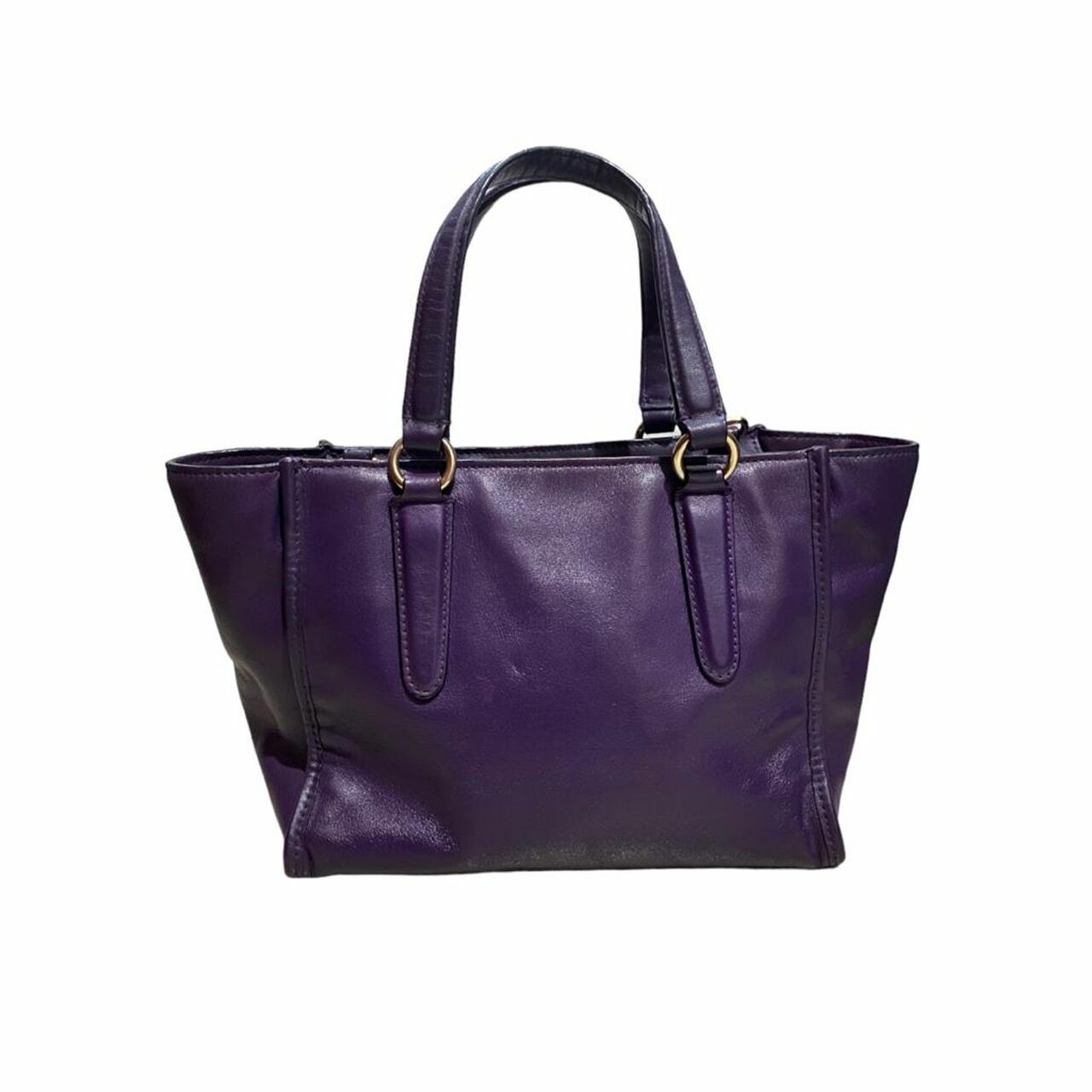 Coach Crosby Carryall 21 In Crossgrain Leather Purple