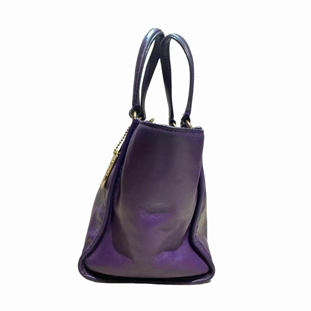 Coach Crosby Carryall 21 In Crossgrain Leather Purple